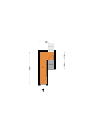 Floorplan - Schieweg 110B, 3038 BC Rotterdam